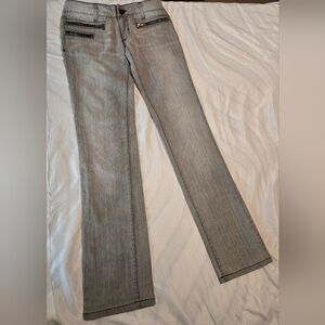 Rockstar Gray Jeans with Zipper Accents Size 24. New With No TAG